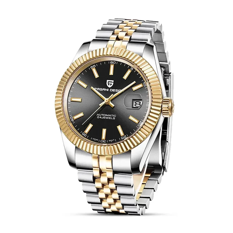 Pagani Design PD-1645 Datejust Black Dial Men's Watch
